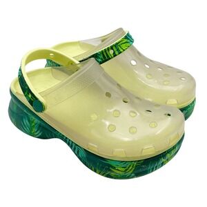 Crocs Classic Bae Translucent Tropical Clogs Women's Size 6